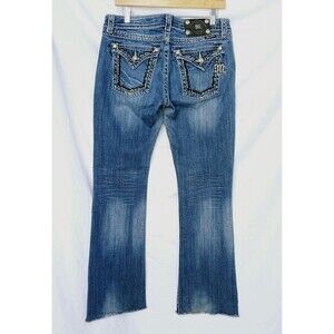 Miss Me (Buckle) JE5014E52L Easy Boot Jeans Women's Size 29 Embroidery Details